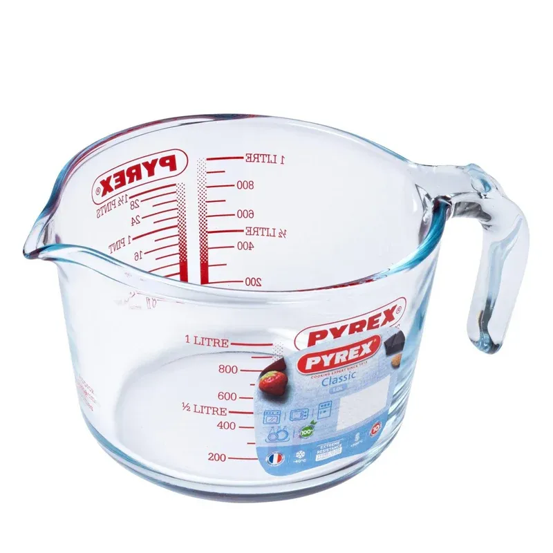 Popolare 1 Litro - Pyrex Classic Caraffa in Vetro Borosilicato