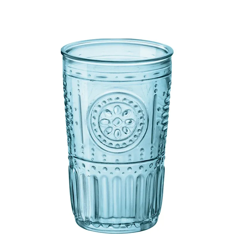 47.5 cl - Bormioli Rocco Romantic Bicchiere Bibita in Vetro Temperato - Set 4 Pezzi Promo Stagionale