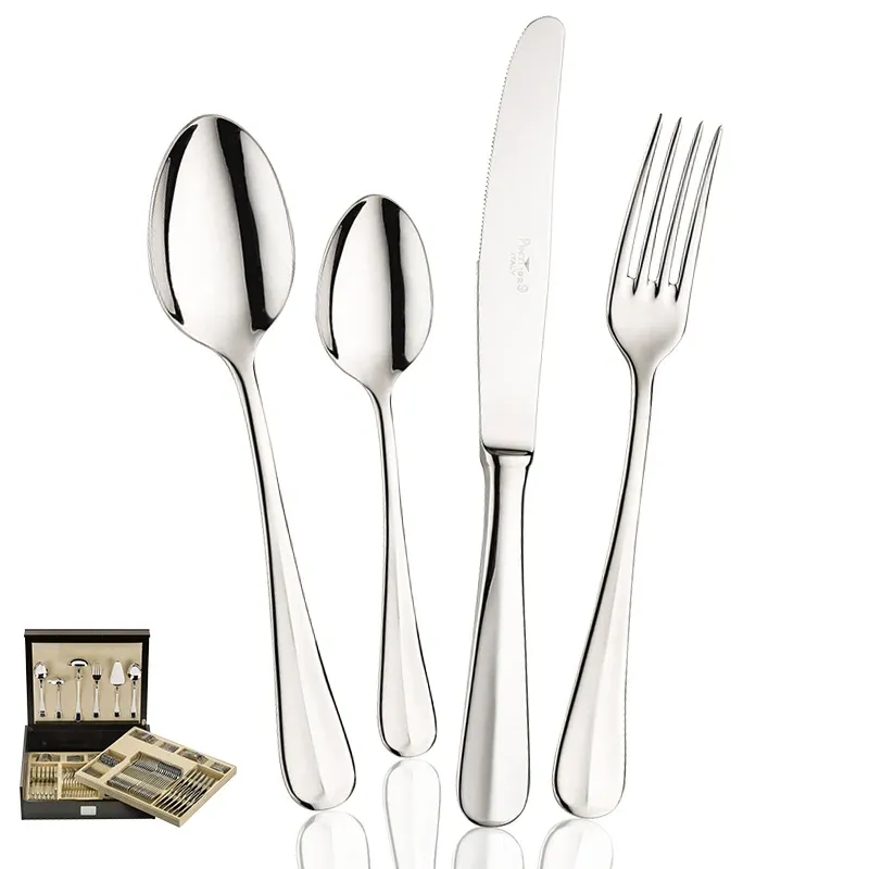 Vendita Finale Pintinox Baguette Servizio Posate In Acciaio Inox - Set 126 Pz