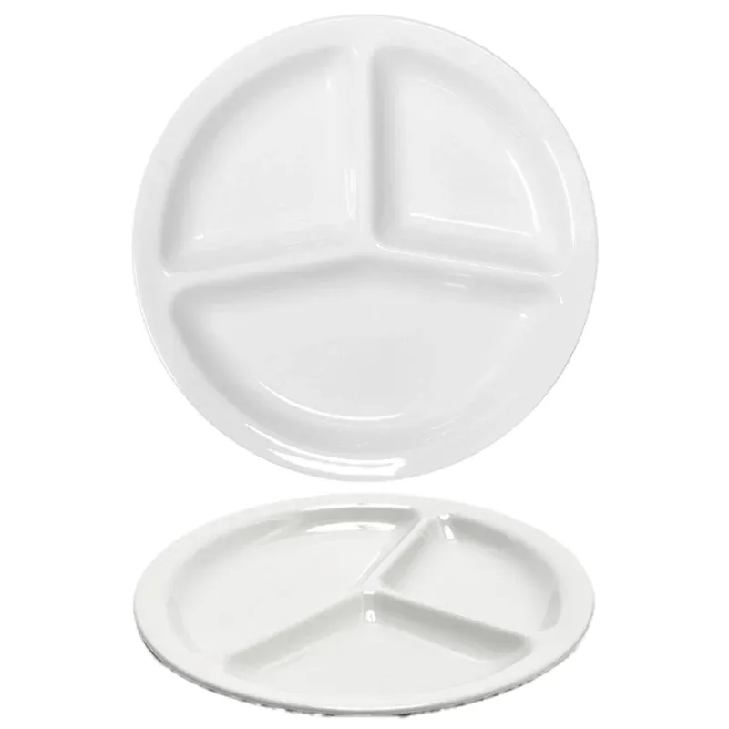30 cm - Saturnia Tris Piatto Vassoio Rotondo In Porcellana - Set 6 Pz Promozione Esclusiva