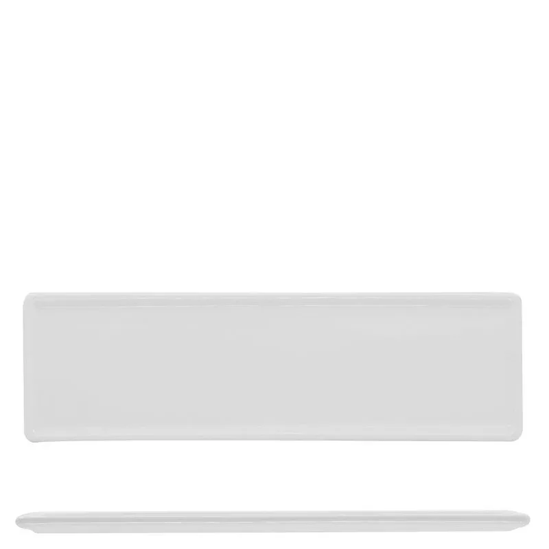 26.3x8 cm - Lioness Justwhite Piatto Vassoio Rettangolare In Porcellana - Set 6 Pz Soddisfatti O Rimborsati