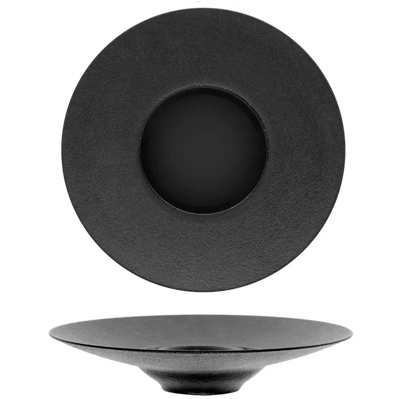 28 cm - Ariane Black Dazzle Piatto Fondo In Porcellana - Set 6 Pz Promo Stagionale