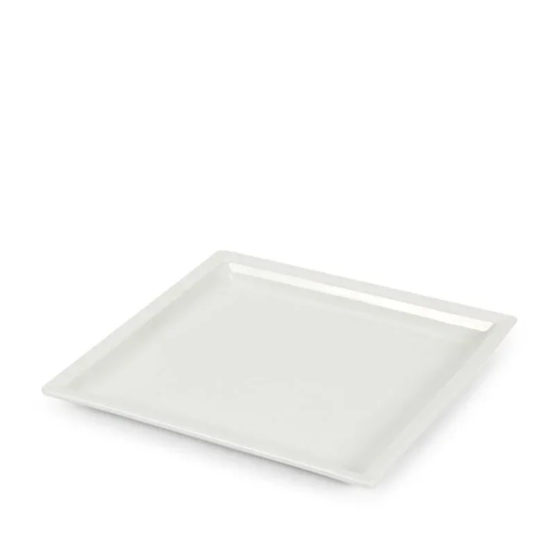 22x22 cm - Lioness Justwhite Piatto Piano In Porcellana - Set 4 Pz Offerta Speciale
