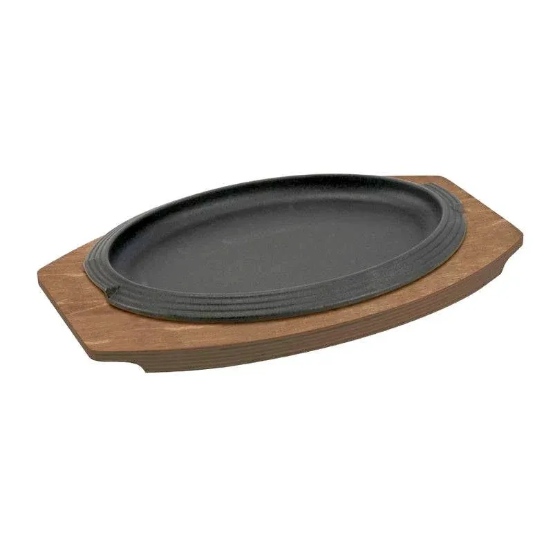 Super Prezzo 32x22 cm - Ilsa Basic Piatto In Ghisa Con Supporto In Legno