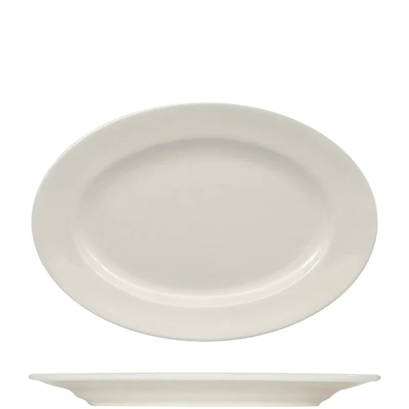32x22 cm - Ariane Prime Piatto Vassoio Ovale In Porcellana - Set 6 Pz Ultima Occasione