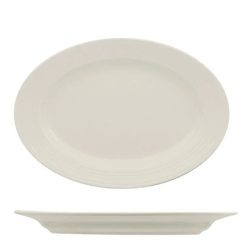 32x22 cm - Ariane Eclipse Piatto Vassoio Ovale In Porcellana - Set 6 Pz Compra Online