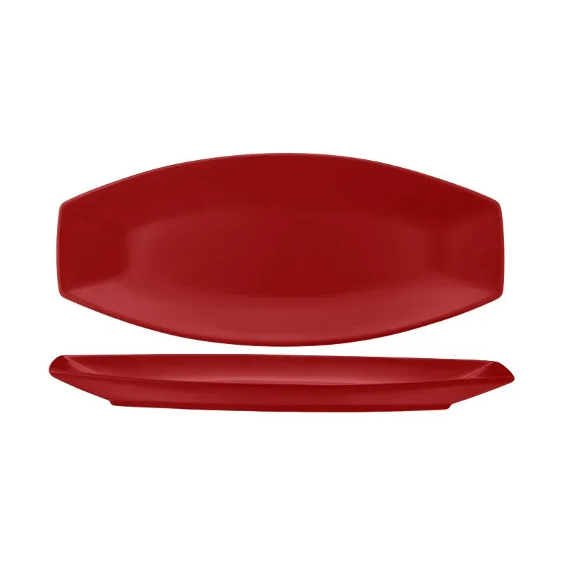 35.5x15.5 cm - Fuji Piatto Presentazione Ovale In Porcellana - Set 3 Pz Sconto