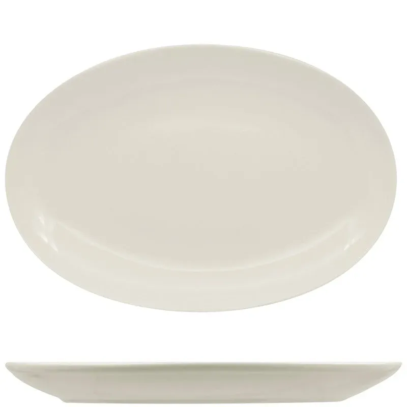 Bestseller 36 cm - Ariane Vital Coupe Piatto Vassoio Ovale In Porcellana - Set 6 Pz