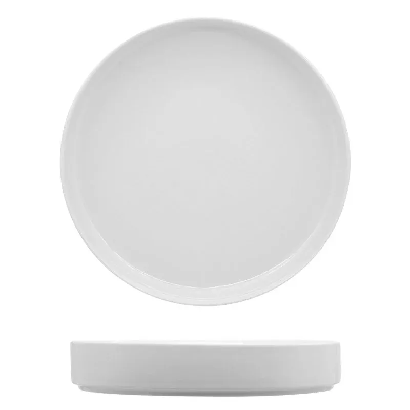 22.8 cm - Lioness Justwhite Piatto Piano In Porcellana - Set 4 Pz Sconto