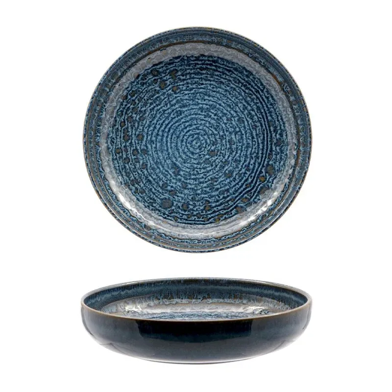 Super Prezzo 22 cm - Okeanos Piatto Fondo In Stoneware - Set 4 Pz
