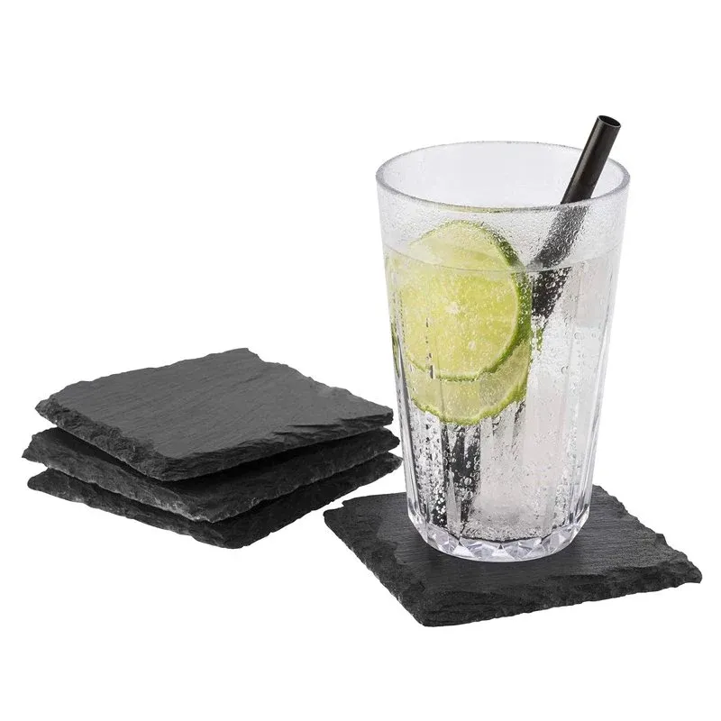 10x10 cm - Aps Sottobicchieri In Ardesia - Set 4 Pz Compra Online