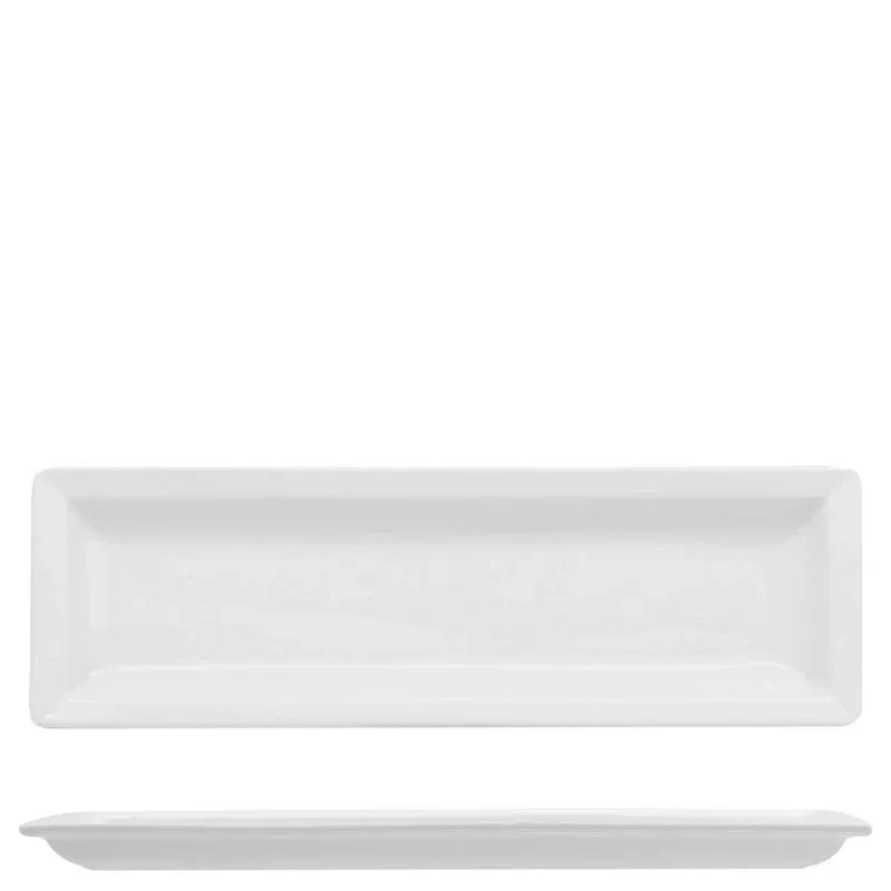 Non Perdere 26.7x8.7 cm - Lioness Justwhite Piatto Vassoio Rettangolare In Porcellana - Set 6 Pz