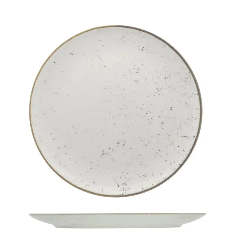 21 cm - Saturnia Stains Piatto Frutta Dessert In Porcellana - Set 12 Pz Promozione Esclusiva