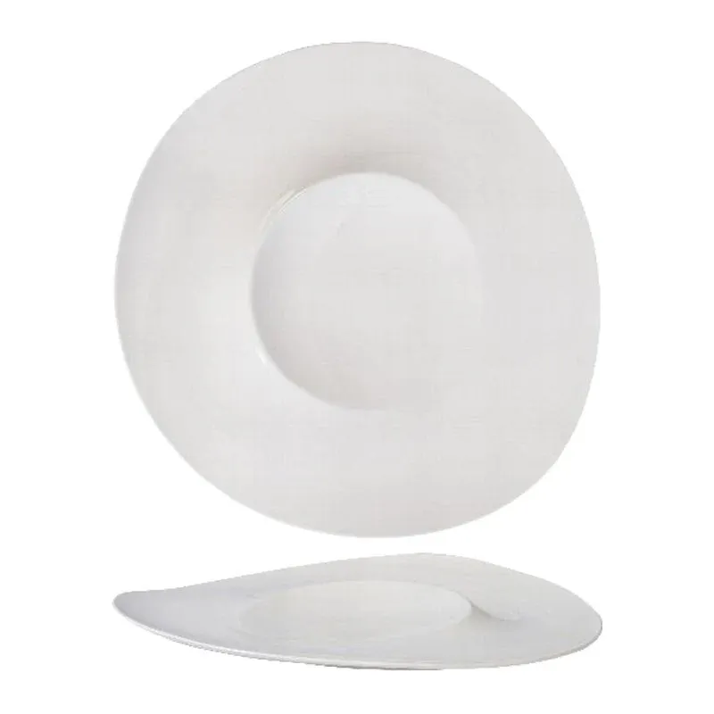 31.7 cm - Essentia Magnesium Orbit Piatto Presentazione Rotondo In Porcellana - Set 2 Pz Must-Have