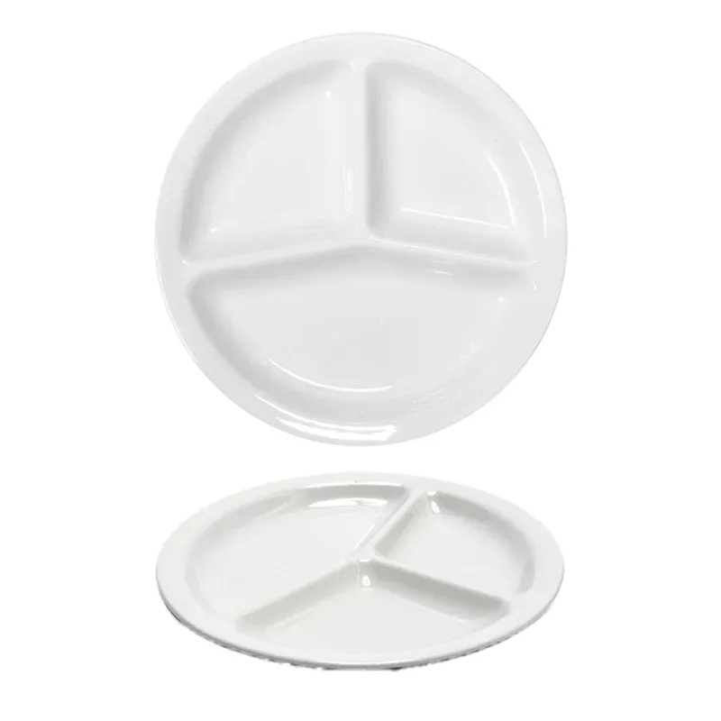 Di Tendenza 26.5 cm - Saturnia Tris Piatto Vassoio Rotondo In Porcellana - Set 6 Pz