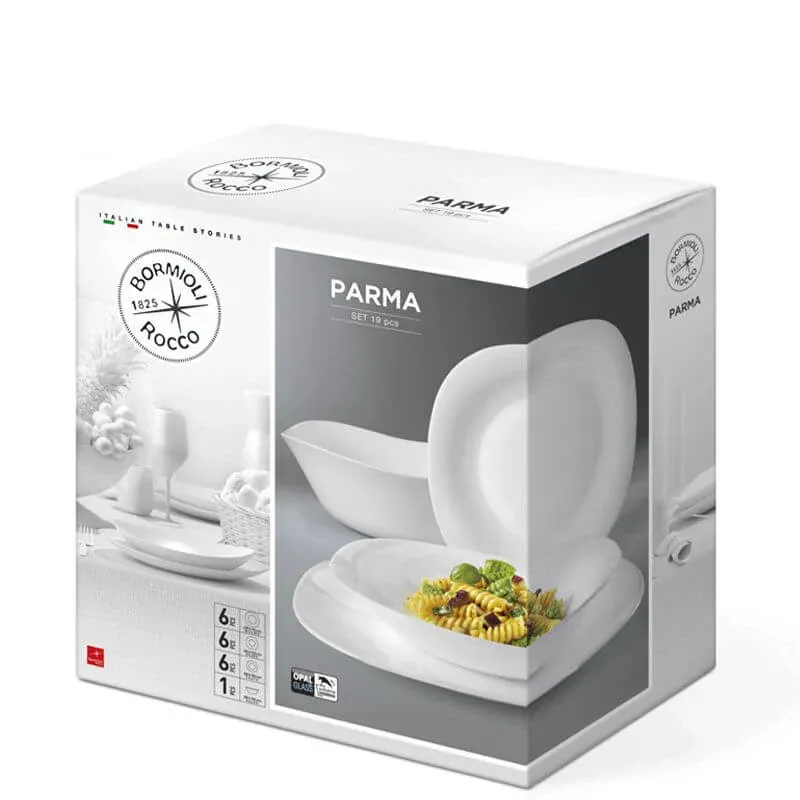 Bormioli Rocco Parma Servizio Piatti In Vetro Opale - Set 19 Pz Compra Adesso