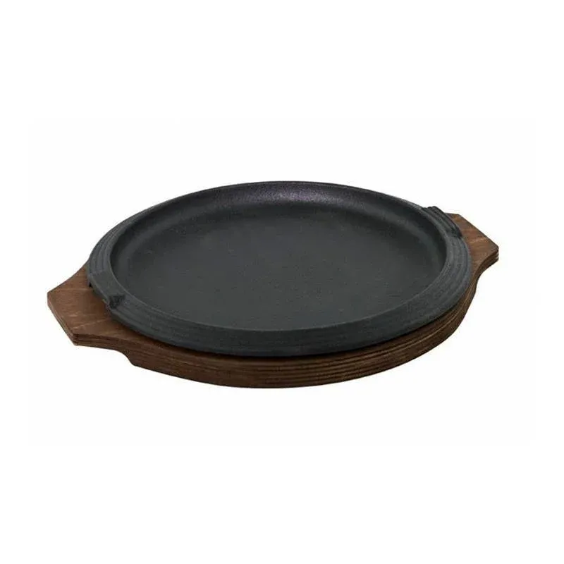 Offerta 25 cm - Ilsa Basic Piatto In Ghisa Con Supporto In Legno