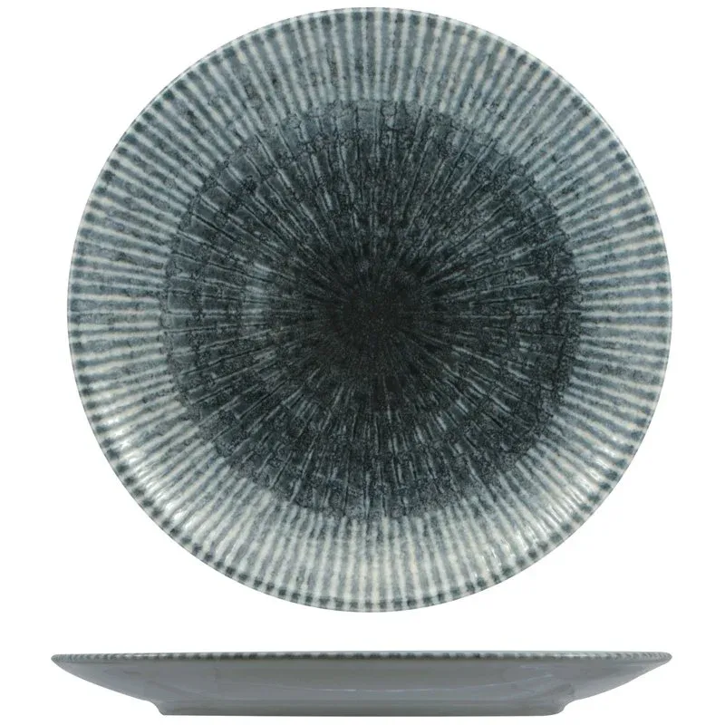 28 cm - Saturnia Space Piatto Piano In Porcellana - Set 6 Pz Nuova Collezione