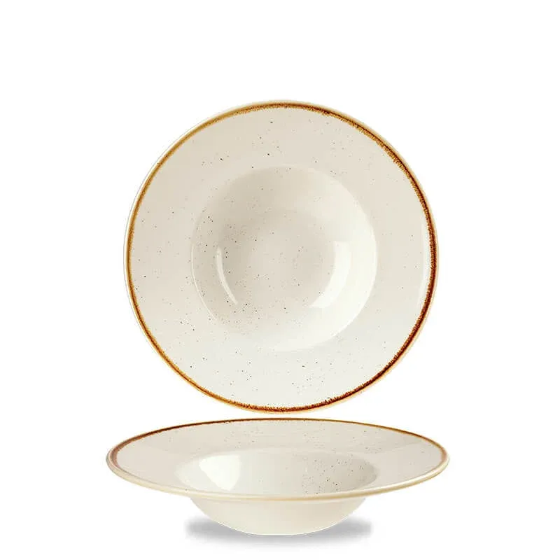 Non Perdere 24 cm - Churchill Stonecast Piatto Pasta Rotondo In Porcellana Vetrificata