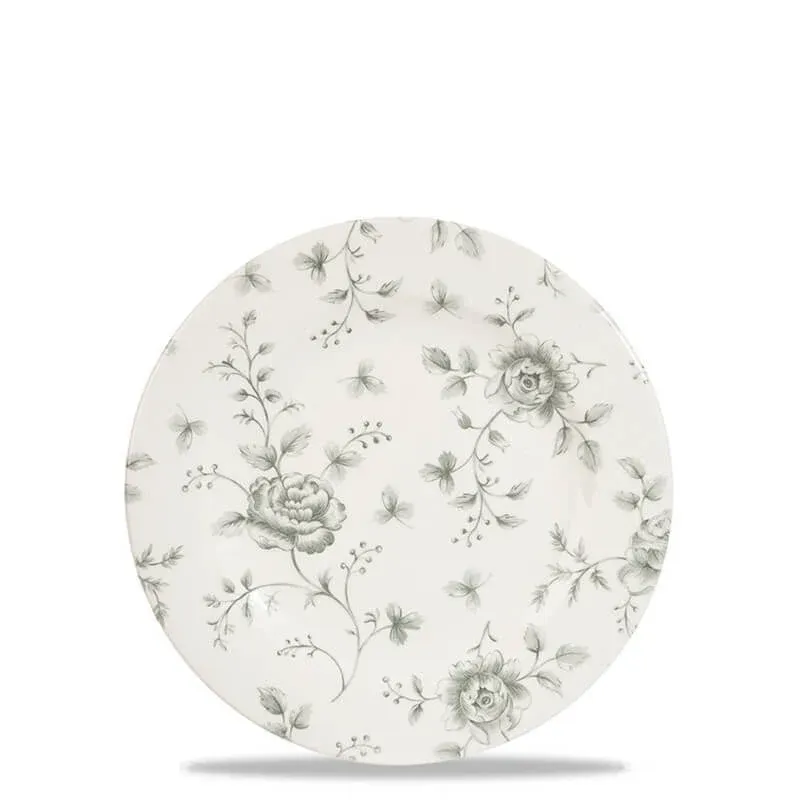 Di Tendenza 21 cm - Churchill Vintage Prints Prague Rose Piatto Piano In Porcellana Vetrificata