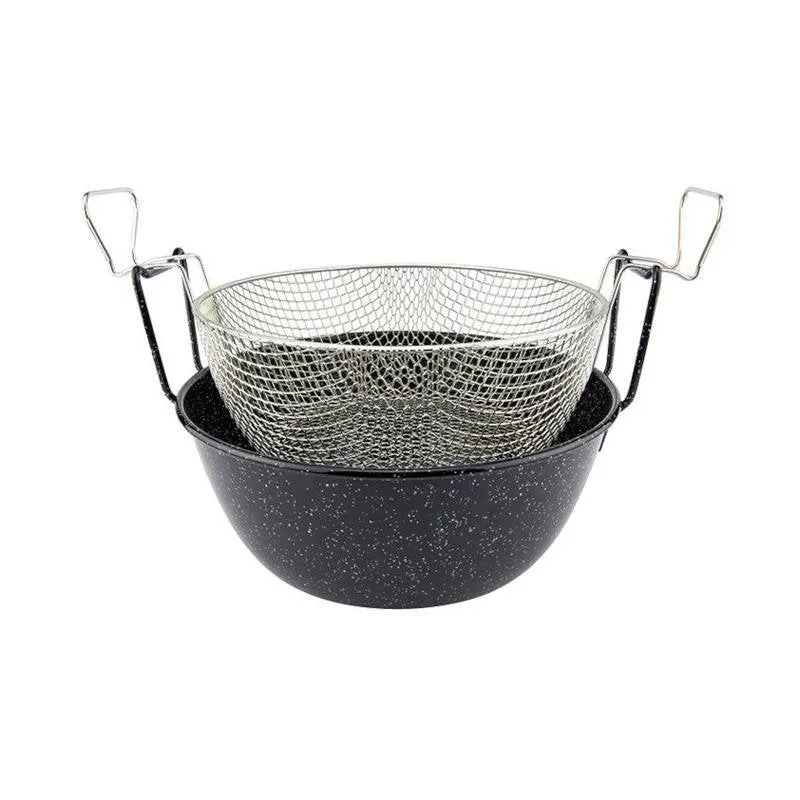 32 cm - Ilsa Friggitrice Con Cestello In Ferro Sconto