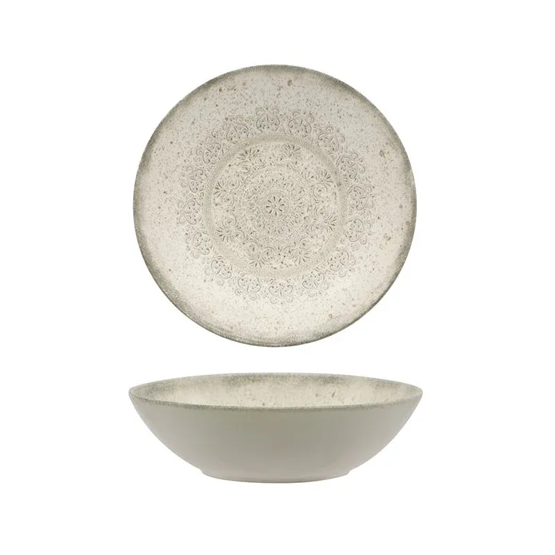 17 cm - Lace Insalatiera In Stoneware - Set 4 Pz Pagamento Sicuro