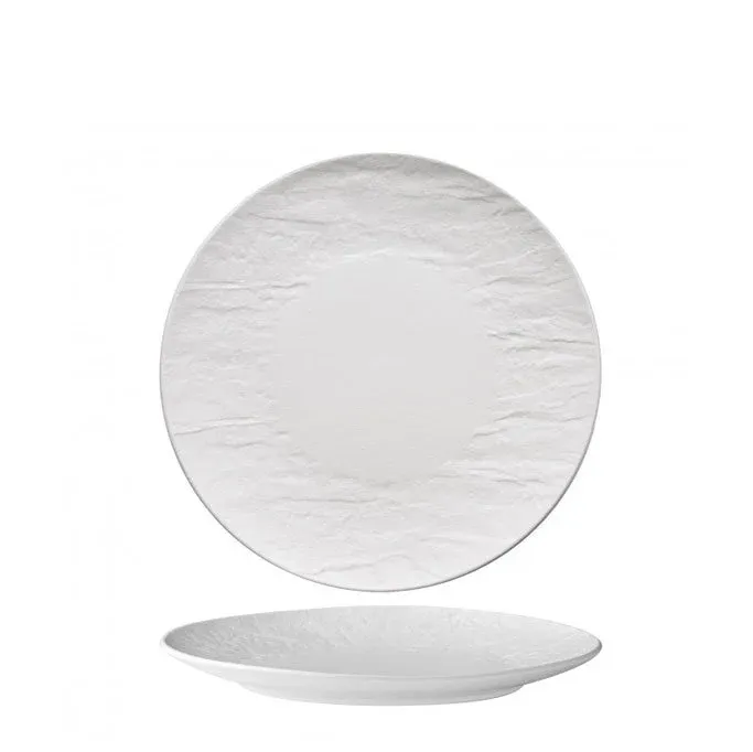 Ultime Pezzi 27 cm - Erosion Piatto Piano In Porcellana - Set 3 Pz
