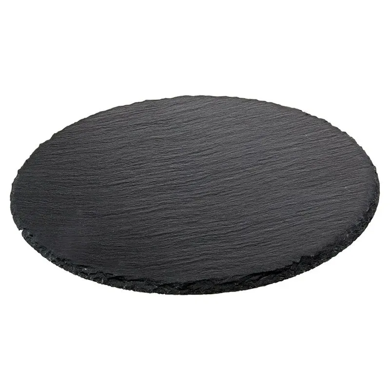 33 cm - Ilsa Piatto Vassoio Rotondo In Ardesia - Set 6 Pz Offerta Speciale
