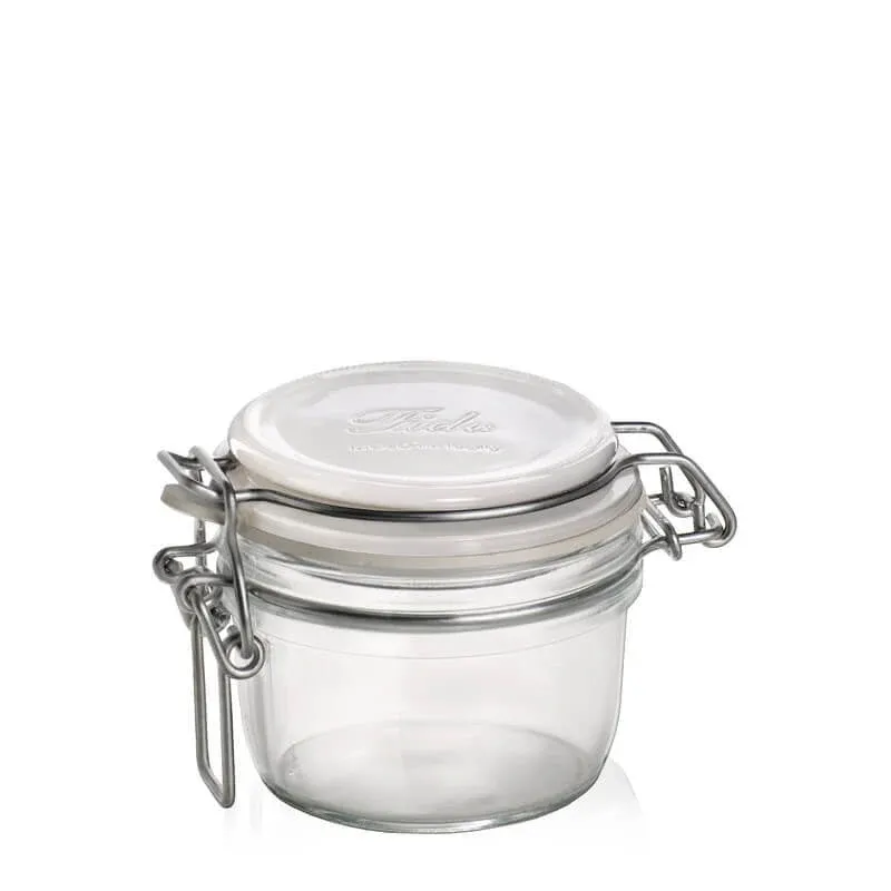 12.5 cl - Bormioli Rocco Fido ChiaroScuro Vasetto Ermetico In Vetro Tappo Bianco Ultima Occasione