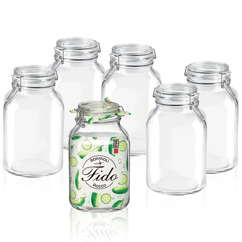300 cl - Bormioli Rocco Fido Vasetto Ermetico In Vetro - Set 6 Pz Promo Stagionale