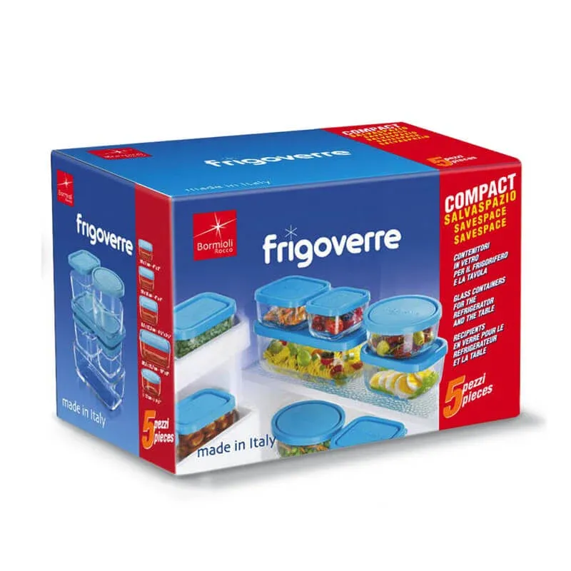 Vendita Finale Bormioli Rocco Frigoverre Classic Contenitore Per Alimenti - Set 5 Pz