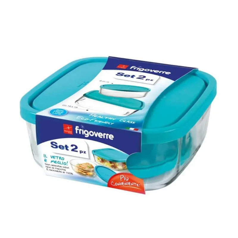Direttamente Dal Produttore Bormioli Rocco Frigoverre Classic Contenitore Per Alimenti Grande In Vetro Temperato - Set 2 Pz