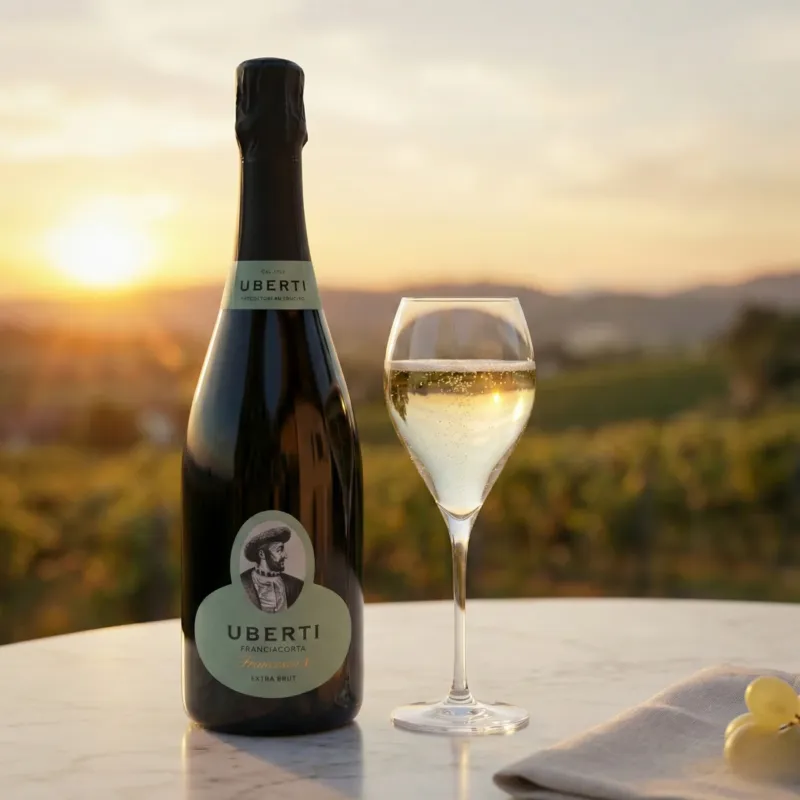 Prezzo Ridotto Francesco I Franciacorta DOCG Uberti + 6 Calici Rastal Franciacorta
