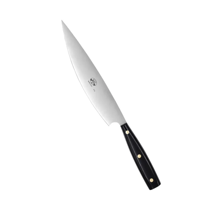 22 cm - Coltellerie Berti Due Per Firenze Coltello Servizio Arrosto In Acciaio Inox Con Manico Metacrilato Nero Ultimissimo Modello