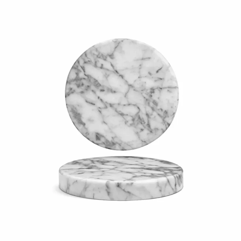 Nuova Collezione 13 cm - Essentia Marble Piatto Presentazione Rotondo In Marmo