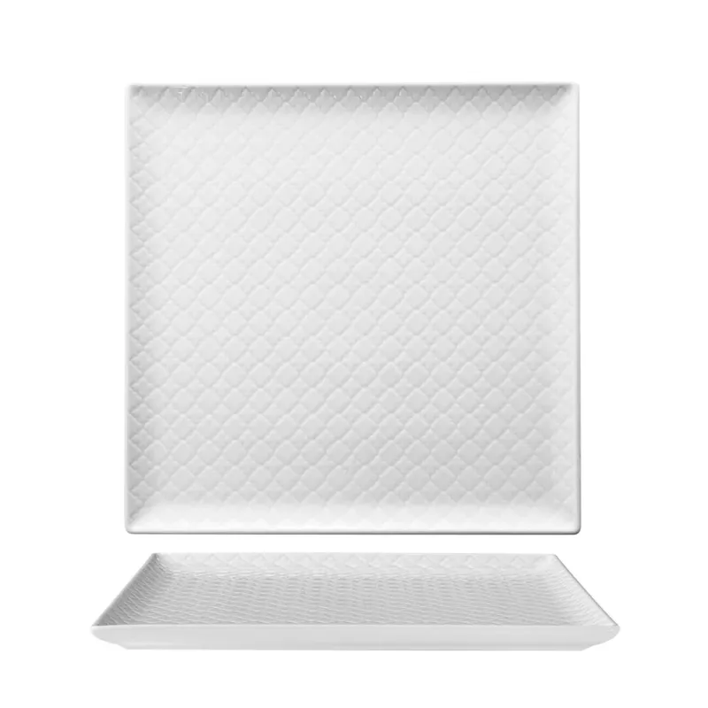30.5x30.5 cm - Marrakesh Piatto Piano Quadrato Decorato In Porcellana Set 6 Pz Saldi