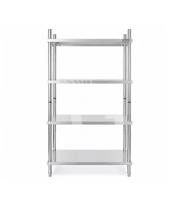 Scaffale Acciaio Inox 4 ripiani L 1400 x P 400 x H 2000 mm Popolare