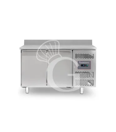 Direttamente Dal Produttore Tavolo Refrigerato 2 porte con alzatina 0°C/+8°C classe energetica A Profondità 600 mm
