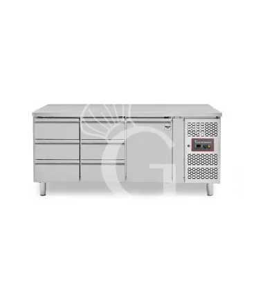 Tavolo Refrigerato 6 cassetti 1 porta -18°C/-22°C - Prof. 700 mm Offerta Lampo