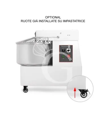 Ruote già montate su Impastatrice – Prodotto Pronto all’Uso (4 Ruote, 2 con Freno) Compra Oggi Stesso