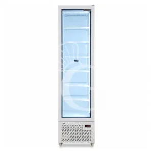 Armadio congelatore statico slim con porta vetro 208 LT, -18°C/-22°C, colore bianco Acquista Ora