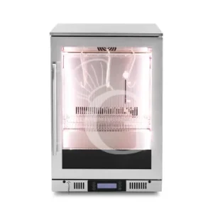 Armadio Refrigerato Professionale per Frollatura Carne +2°C / +10°C con Porta in Vetro - 110 Lt, Lampada UV e Controllo Umidità Offerta Lampo