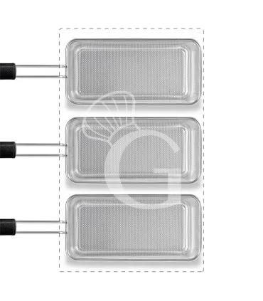 Set di cestelli cuocipasta - 3x GN1/3 - H 200mm - acciaio inox compatibile con SCP1V90G, SCP2V90G, SCP2V90E, SCP1V90E Nuova Collezione