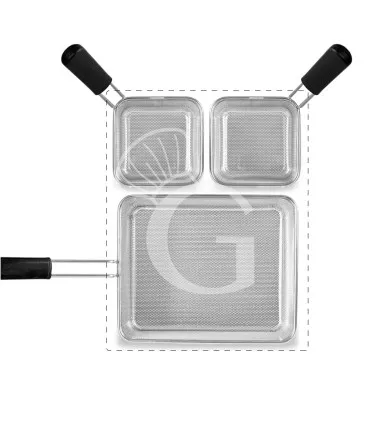 Set di cestelli cuocipasta - 2x GN1/6 + 1x GN1/2 H 200mm - acciaio inox compatibile con SCP1V70G, SCP2V70G, SCP2V70E, SCP1V70E Prezzo Conveniente
