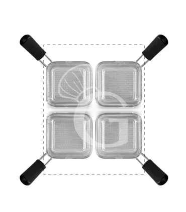 Prezzo Basso Set di cestelli cuocipasta - 4x GN1/6 - H 200mm - acciaio inox compatibile con SCP1V70G, SCP2V70G, SCP2V70E, SCP1V70E