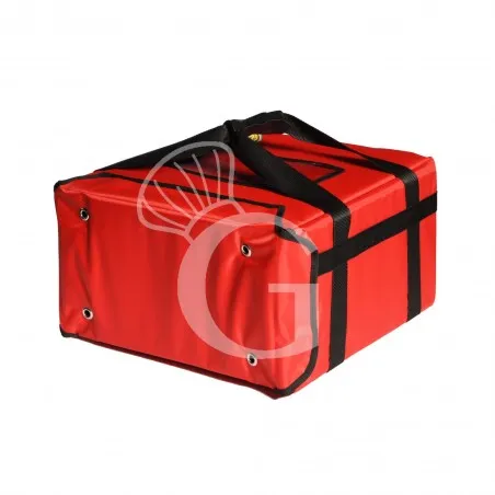 Saldi Borsa termica rigida in nylon colore rosso 380 x 380 x 250 mm