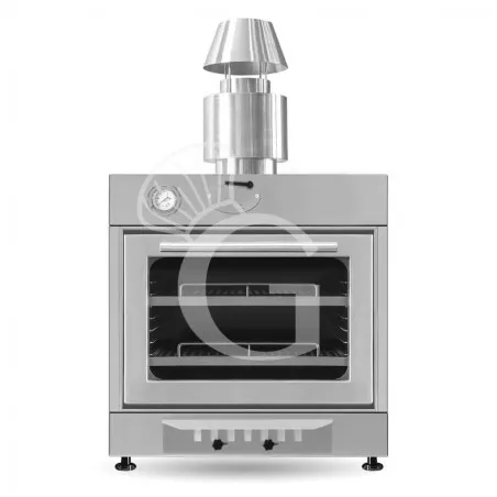 Pagamento Sicuro Forno a carbone vegetale compatto, ideale per grigliare, gratinare, arrostire e affumicare, L760xP790xH670mm - 60/80 coperti