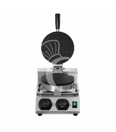 Soddisfatti O Rimborsati Macchina per cialde gelato o coni gelato con piastra di cottura in alluminio rivestito, 1kw, L 255 x P 460 x H 250 mm
