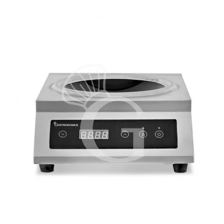 Saldi Wok a induzione 1 zona di cottura completa di padella wok L 400 mm x P 530 mm x H 180 mm 5 KW