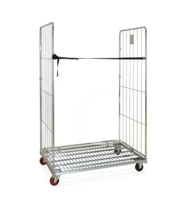 Novità Carrello "roll container" con base+2 sponde, 1 cinghia - L 1020 mm x P 810 mm x H 1800 mm